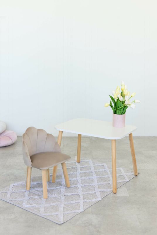 Комплект: Кріселко Мушля+столик прямокутний